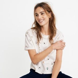 Madewell Food Culture Easy Crop Pocket Tee Large